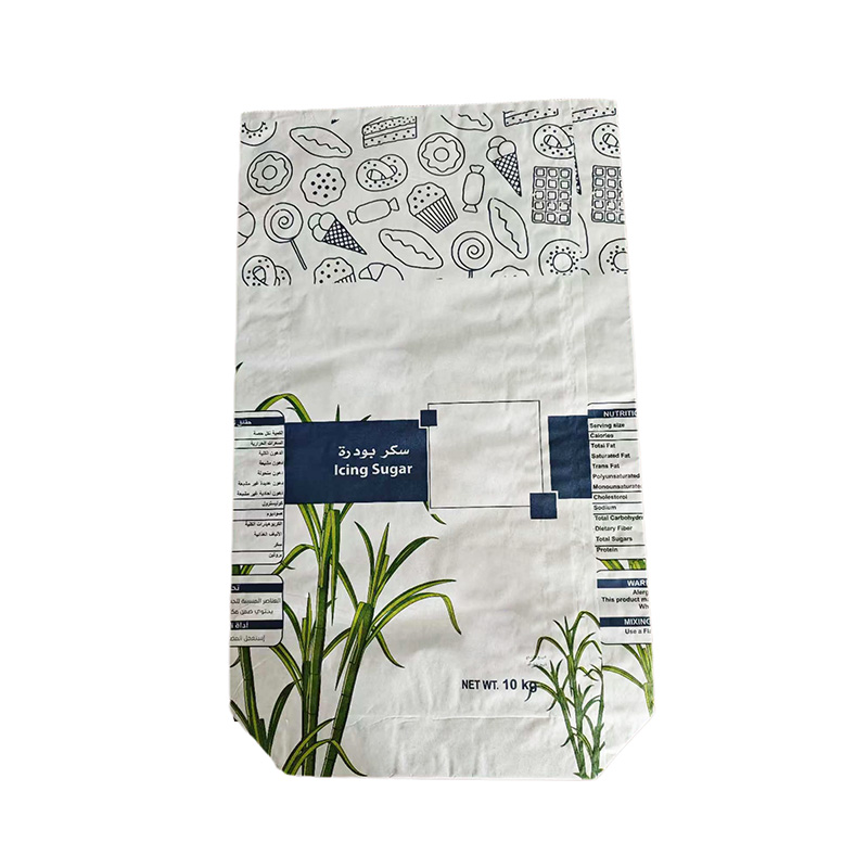 Bolsa de papel inferior cuadrada abierta
